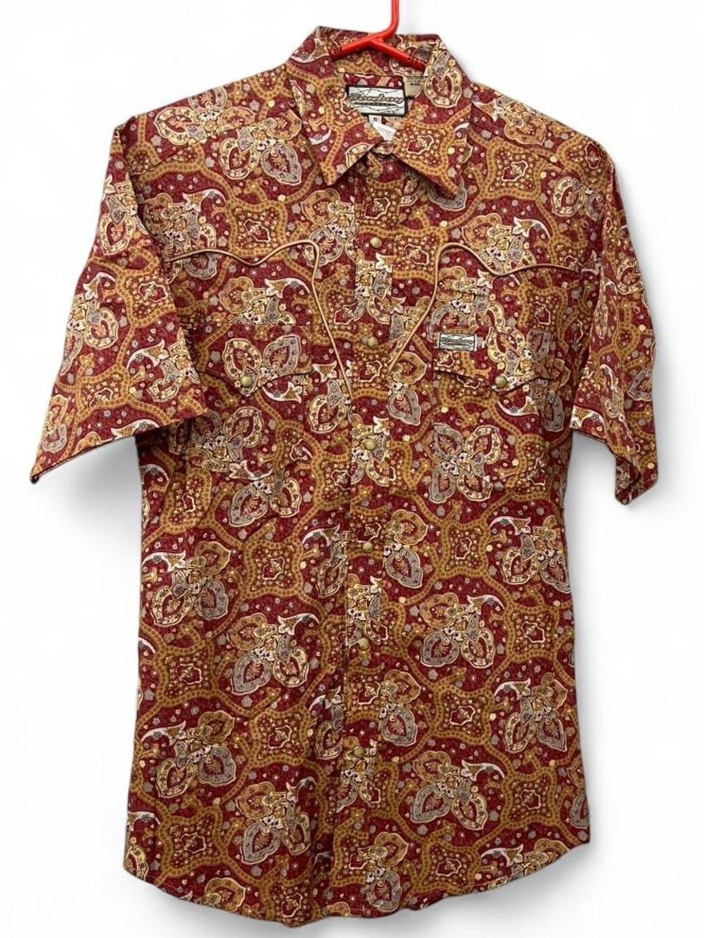 Mens Cowboys Hardware Paisley Pearl Snap Western Shirt size small